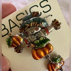 Brooch Pumpkin Scarecrow  Brooch Pin Fall Harvest